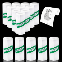 YSDMY 15 Rolls of Paper 57 x 25 mm Self-Adhesive Thermal Paper for Mini Thermal Printers