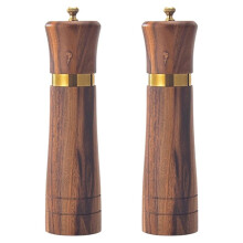 Set di 2 Macina Sale e Pepe In Legno, Macina Sale e Pepe Manuale Ricaricabile, Macina Spezie Manuale In Acacia