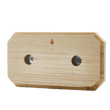 Wood Sauna Thermometer and Hygrometer, Dual Gauge with Temperature and Humidity Split-Dial, Wall-Mount Design