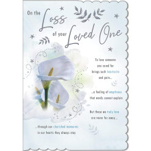 Piccadilly Greetings Piccadilly Greetings Traditional Occasion Card Sympathy - 9 x 6 inches,white