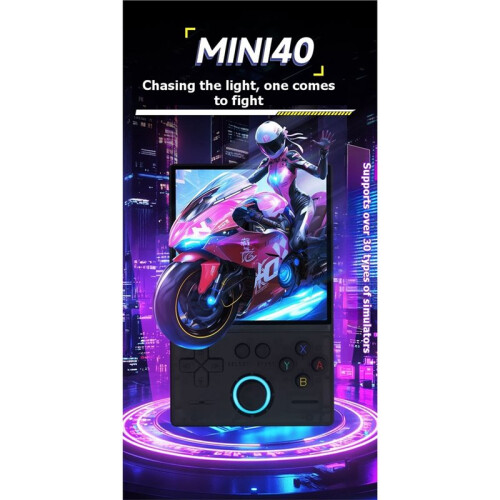 MINI40 Retro Game Console 4.0Inch IPS HD Screen Open Source Linux System 18000+ Games 30+ Emulators with 64G Card B 1