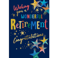 Avant Garde Studios Wishing you a Wonderful Retirement Card Congratulations - 9 x 6 inches