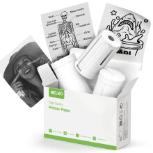 Nelko Genuine Self-Adhesive Thermal Printer Stickers, Compatible with PM230 Mini Sticker Printer, Black on White, 54mmx3.5m Mini Sticker Printer Paper