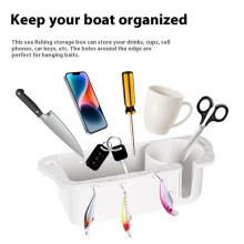 Scatola Portaoggetti Marina, Portabicchieri, Vassoio Portaoggetti per Yacht, Pontone, Cabina da Pesca, Staffa Portaoggetti, Organizer per Attrezzi