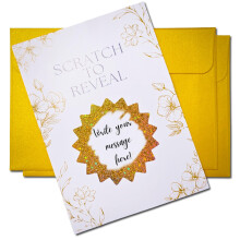 Set of 2 Customizable Gift Cards with Envelopes - Write Your Own Surprise Gift Message & Scratch to Reveal - Unique Scratch off Birthday Card Idea -