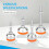 4x Leveling Feet,Heavy Duty Machine Base,M8 X 50 mm,Diameter 40 mm, Adjustable Under Load, with Thread and Rubber Buffer 6