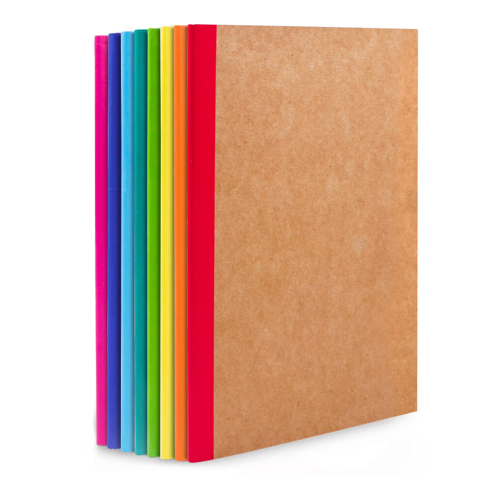 Photos - Notebook feela 8 Pack Kraft  A5, 60 Pages Lined Notepad Journal Bulk, Soft Brown Cover Multipack Notebook for Students Trave