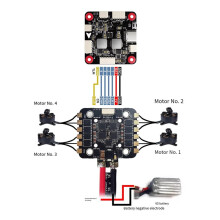 4-in-1 AM32-80A Power Module XT60 Connector for Pix Crossflight Flight Controller Replacement with Connect Cable Parts