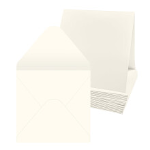 20 Pack 6x6 inch Ivory Blank Greeting Cards and Envelopes, 300gsm Blank Cards and 100gsm Envelopes for Card Making, Invitation and Greeting Cards