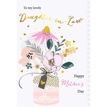 Piccadilly Greetings Mother's Day Card, To My Lovely Daughter-in-Law - 9 x 6 inches