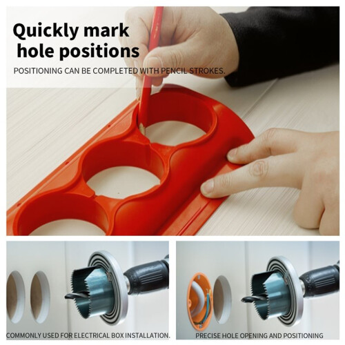 Plastic Punching Hole Fixing Clamp - Balance Locator Measuring Tool for Drilling(Durable,Adjustable) 1