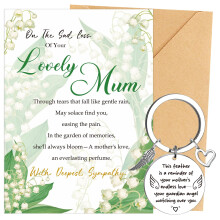 Sympathy Card for Loss of Your Mum - On The Sad Loss of Your Mum Sympathy Card with Keyring Sorry Mourning Bereavement Cards for Adults Thinking of