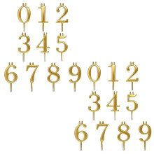 2set Reusable 1-9 Number Birthday Candle Holder Set - Adjustable Candles Stand Digital Cake Toppers for Party Decoration