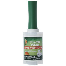 Duck Branded Wrap Roll, Transparent, 12.7 cm by 304.8 m, 1 Pack, 285849, White
