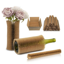 20 Pack Bubble Wrap Sleeves for Moving House, Honeycomb Packing Paper, Glass Jar Cup Wine Bottle Protector Cases Protective Wrap,Packaging Materials