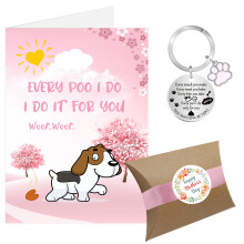 Mothers Day Card from the Dog, Happy Mothers Day Card from Dog Doggy Pup Puppy, Mothers Day Keyring Gifts from Dog with Gift Box, Mothers Day Dog