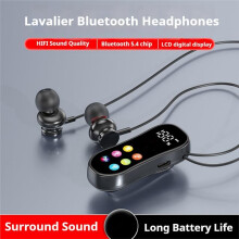 Lavalier HD-Scherm -Hoofdtelefoon met 30 Uur Afspeeltijd, Ruisonderdrukking, Draadloze Oordopjes met HD-Microfoon en TF-Kaartmodus