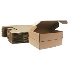 Corrugated Cardboard Shipping Boxes, 21?10?5cm Royal Mail Small Parcel PiP Postal Boxes, Long Narrow Brown Mailing Boxes for Business, Posting,