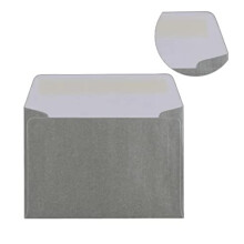 C6 Coloured Envelopes for A6 Greeting Cards Wedding Invitations & Crafts (114x162mm) Pack of 100 (Metallic Silver Peel & Seal)