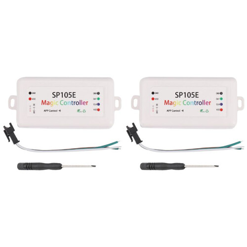 2X SP105E Wireless  Controller APP WS2811 WS2812B WS2801 SK6812 APA102 Individually Addressable Programmable 1