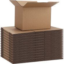 HORLIMER 40 Pack Cardboard Boxes 178x127x127mm (7x5x5 inch), Brown Corrugated Shipping Boxes for Mailing, Packing, and Business