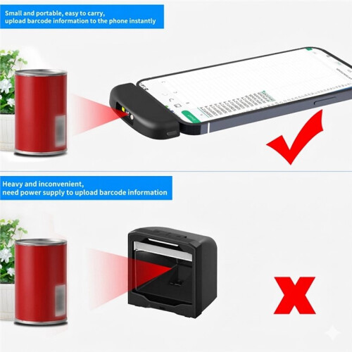 2D Barcode Scanner Phone Mate Self Sensing Type-C Interface for Android Mobile Payment Inventory Plug and 2