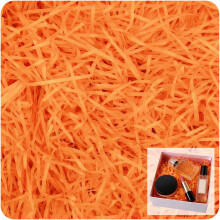 200g Shredded Tissue Paper for Gift Boxes Orange, 200 Grams Orange Soft Shredded Paper for Hampers Filling and Packaging Filler Shreds Stuffing Paper