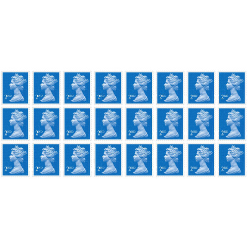 24 x 2nd Class Stamps - Royal Mail Postal Stamps - Self Adhesive