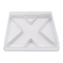 30.5cm Fillable Cardboard Letter Shaped Box Clear Cover Sweets Charcuterie Grazing Packaging (X)
