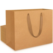 EUSOAR Brown Paper Bags - 20PCS L 32x11.5x28cm Large Gift Bags with Handles for Presents - 230GSM Kraft Paper Party Bags Multipack for Birthday Party