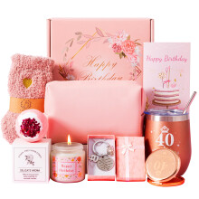 40th Birthday Gifts For Women, Happy 40yr Bdy Birth-day Hamper Basket For Her, Turning 40 Year Old Female Birthday Gifts,Pamper Box For Ladies,