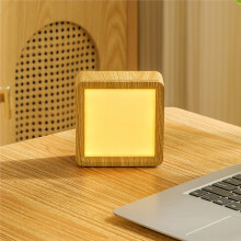 Photo Frame Lamp Speaker Home White Noise Ambient Wood Grain Sleep Aid Lamp Hotel Folk Style Lamp White
