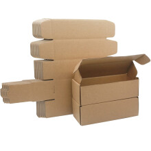 Corrugated Cardboard Shipping Boxes, 200?53?53mm Royal Mail Small Parcel PiP Postal Boxes, Long Narrow Brown Packaging Mailing Boxes for Business,