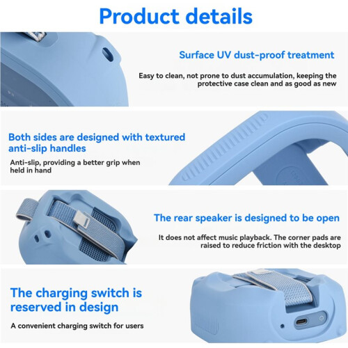 Portable Protective Silicone Cover Case for  SoundLink Micro II Speaker Shockproof Soft Silicone Cover 2