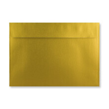 C5 Coloured envelopes for A5 Greeting Cards Christmas Cards Wedding Invitation Crafts 162x229mm- Pack of 40 envelopes (Metallic Gold Peel and Seal)