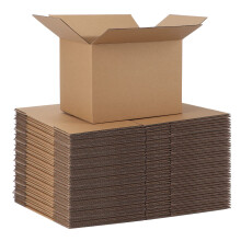 HORLIMER 40 Pack Cardboard Boxes 203x152x152mm (8x6x6 inch), Brown Corrugated Shipping Boxes for Mailing, Packing, and Business