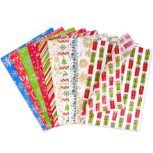 Larcenciel Christmas Tissue Paper, 100 Sheets Tissue Paper for Gift Bag & Wrapping Gift, Colourful Xmas Gift Wrap, Snowflake Reindeer Bell Xmas