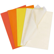 Larcenciel Fall Tissue Paper, 80 Sheets Gift Tissue Paper for Wrapping Gifts & Packaging, Yellow Orange Cream Wrapping Tissue Art Paper for Autumn