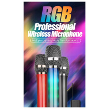 RGB 2.4G Wireless Microphone Live Broadcast Sound Card Outdoor Audio Singing Audio Audio Streaming Media Player B