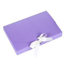 10 Present Gift Boxes, Rectangle Paper Gift Box with Lid & Bow Ribbon, Paper Presentation Boxes for Parties, Christmas, Birthday, Wedding, Packing