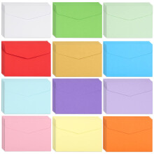 120 Pcs Mini Small Envelopes Cute Lovely Coloured Small Envelopes mini Cards and envelopes Colourful envelopes White Blank Cards for Christmas,