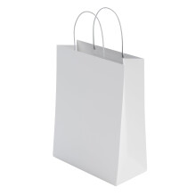 30 Pcs Small White Paper Party Bags with Handles Colourful Paper Gift Bags for Kids Parties Weddings Birthdays Baby Showers Xmas and Sweets 18x22x8cm