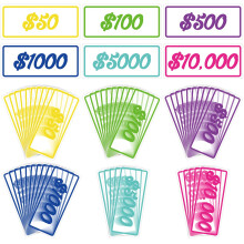 Threehoney 50 Pcs Cash Stuffing Placeholder for Envelopes Binder Pocket Cash Stuffing Placeholder Place Holder for 100 Envelopes Money Saving