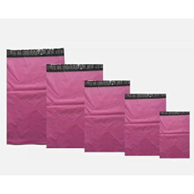 Pink Mailing Bags 14" x 21" - 350 x 525 mm - Strong Self Sealing Postal Bags - Pack of 100