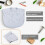 1 Collare per Taglio Capelli In Silicone Impermeabile con Strisce per Parrucchiere 4