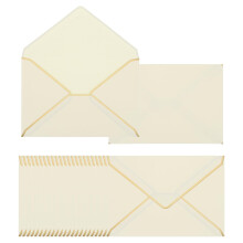 PATIKIL 100 Pack 5 x 7 Envelopes A7 Card Christmas Envelopes V Flap Envelope with Gold Borders for Office Wedding Gift Cards, Invitations, Photos,