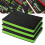Precision Defined Tool Box Foam - Protective Inserts for Cases, Polyethylene Tool Foam for Cases, Cushion Insert for Toolboxes - Black/Green (45.7 x 1