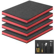 Storystore Polyurethane Foam Sheet 4pcs, 40 x 30 x 5cm Tool Box Foam Inserts Cuttable Tool Box Liner Tool Boxes Organiser Inserts for Tool Box, Flight