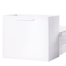 SHIPKEY 10 Pack White Gift Bags (40x15x30 cm) Extra Large Gift Bags | Luxury White Paper Bags with Handles, Kraft Bags, Perfect for Birthday Parties,