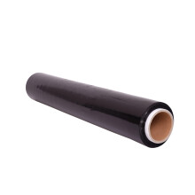 Inoverse 1 Roll Stretch Film 50?cm / 230?m ? 1.5?kg Hand Cling Film, Black 21 Micron for Pallet Wrap & Packaging, Shrink, Moisture & Water Proof for